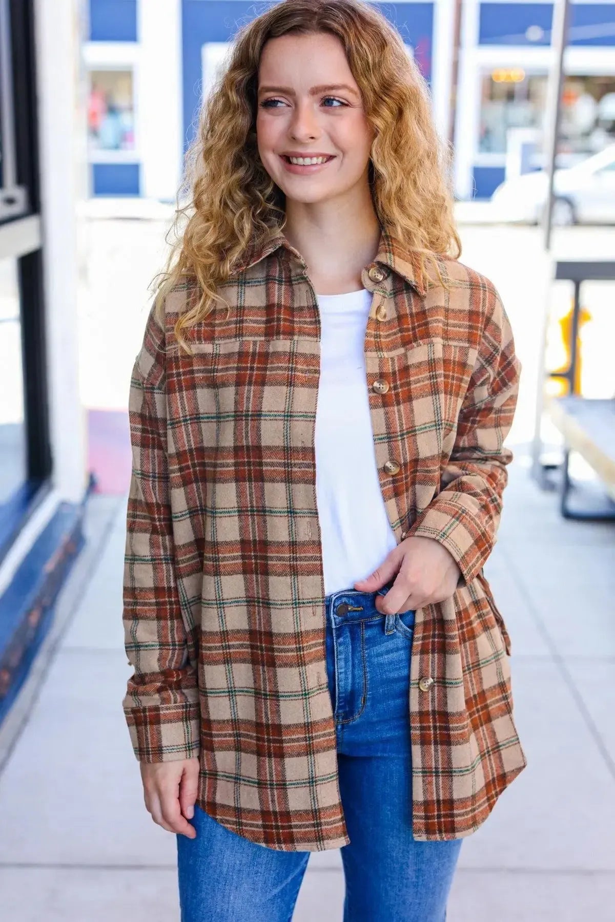 Women's Plaid Jacket-2024 Blow-Out Sale-Evelyns Fashion