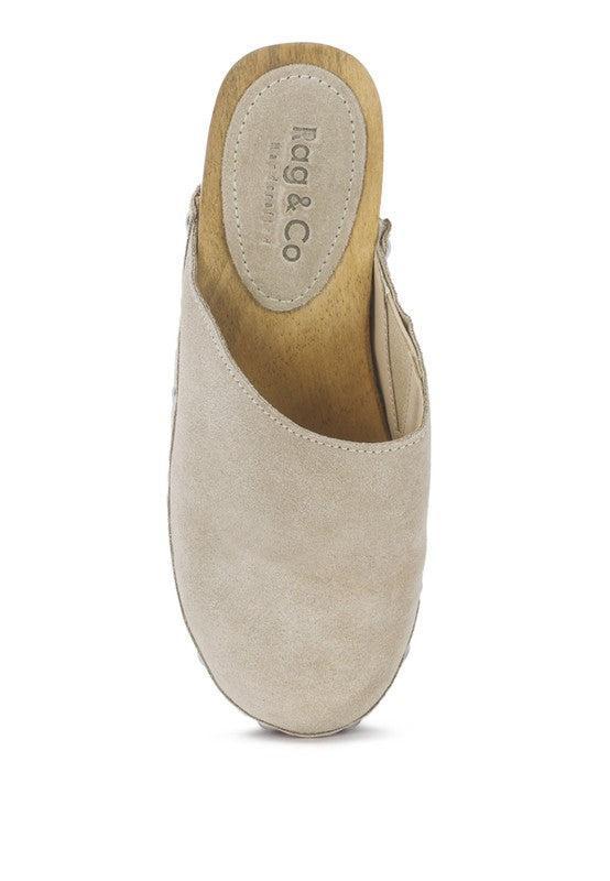 Women's Suede Clog Mules-CLOGS-Evelyns Fashion