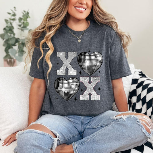 XO Disco Graphic Tee-Womens-Evelyns Fashion