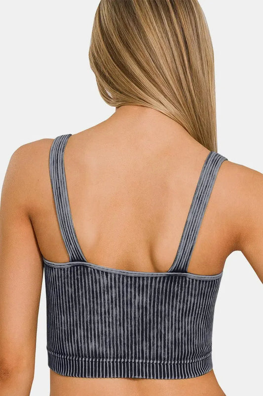 Zenana's Ribbed V-Neck Tank Top-Tank Tops-Evelyns Fashion